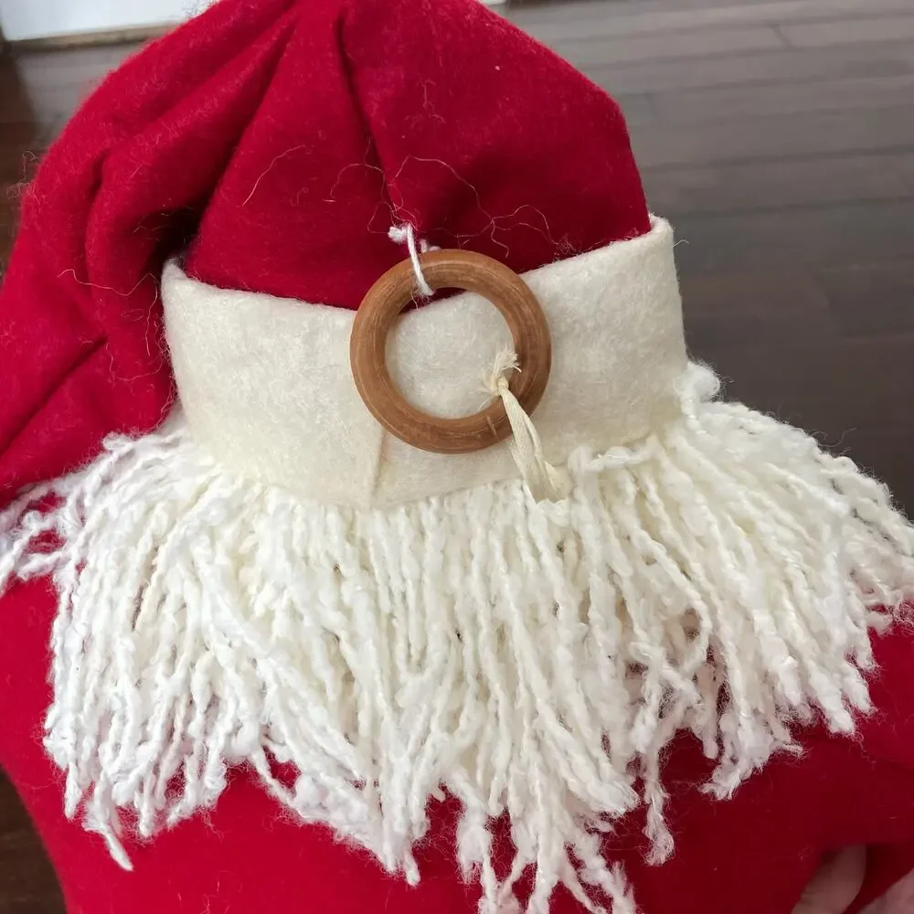 Star Shaped Santa Pillow Red White Grommet Christmas Snowflake READ Dscpt